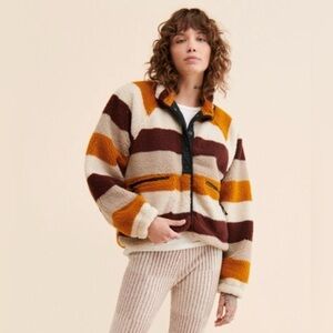 NWOT Free People Movement Hit The Slopes Printed Fleece Jacket